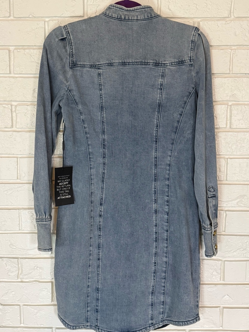 Denim Button-Front Shirt Dress from White House Black Market - Picture 2 of 3
